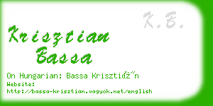 krisztian bassa business card